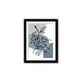 Picture of Blue Geo with Leaves II  _GroupedProduct_Rectangle_Portrait_Framed_Matted_