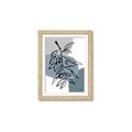 Picture of Blue Geo with Leaves II  _GroupedProduct_Rectangle_Portrait_Framed_Matted_