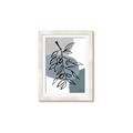 Picture of Blue Geo with Leaves II  _GroupedProduct_Rectangle_Portrait_Framed_Matted_