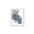 Picture of Blue Geo with Leaves II  _GroupedProduct_Rectangle_Portrait_Framed_Matted_