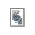 Picture of Blue Geo with Leaves II  _GroupedProduct_Rectangle_Portrait_Framed_Matted_
