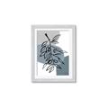 Picture of Blue Geo with Leaves II  _GroupedProduct_Rectangle_Portrait_Framed_Matted_