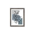 Picture of Blue Geo with Leaves II  _GroupedProduct_Rectangle_Portrait_Framed_Matted_