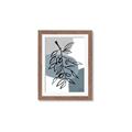 Picture of Blue Geo with Leaves II  _GroupedProduct_Rectangle_Portrait_Framed_Matted_