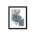 Picture of Blue Geo with Leaves II  _GroupedProduct_Rectangle_Portrait_Framed_Matted_
