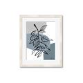Picture of Blue Geo with Leaves II  _GroupedProduct_Rectangle_Portrait_Framed_Matted_