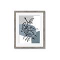 Picture of Blue Geo with Leaves II  _GroupedProduct_Rectangle_Portrait_Framed_Matted_