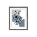 Picture of Blue Geo with Leaves II  _GroupedProduct_Rectangle_Portrait_Framed_Matted_