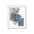 Picture of Blue Geo with Leaves II  _GroupedProduct_Rectangle_Portrait_Framed_Matted_