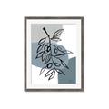 Picture of Blue Geo with Leaves II  _GroupedProduct_Rectangle_Portrait_Framed_Matted_