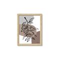 Picture of Brown Geo with Leaves II  _GroupedProduct_Rectangle_Portrait_Framed_Matted_
