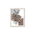 Picture of Brown Geo with Leaves II  _GroupedProduct_Rectangle_Portrait_Framed_Matted_