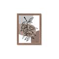 Picture of Brown Geo with Leaves II  _GroupedProduct_Rectangle_Portrait_Framed_Matted_