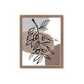 Picture of Brown Geo with Leaves II  _GroupedProduct_Rectangle_Portrait_Framed_Matted_