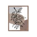Picture of Brown Geo with Leaves II  _GroupedProduct_Rectangle_Portrait_Framed_Matted_