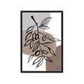 Picture of Brown Geo with Leaves II  _GroupedProduct_Rectangle_Portrait_Framed_Matted_