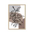 Picture of Brown Geo with Leaves II  _GroupedProduct_Rectangle_Portrait_Framed_Matted_