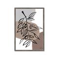 Picture of Brown Geo with Leaves II  _GroupedProduct_Rectangle_Portrait_Framed_Matted_