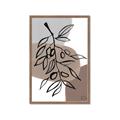 Picture of Brown Geo with Leaves II  _GroupedProduct_Rectangle_Portrait_Framed_Matted_
