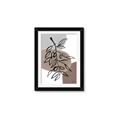 Picture of Brown Geo with Leaves II  _GroupedProduct_Rectangle_Portrait_Framed_Matted_