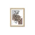 Picture of Brown Geo with Leaves II  _GroupedProduct_Rectangle_Portrait_Framed_Matted_