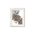 Picture of Brown Geo with Leaves II  _GroupedProduct_Rectangle_Portrait_Framed_Matted_