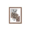 Picture of Brown Geo with Leaves II  _GroupedProduct_Rectangle_Portrait_Framed_Matted_