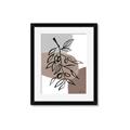 Picture of Brown Geo with Leaves II  _GroupedProduct_Rectangle_Portrait_Framed_Matted_