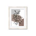 Picture of Brown Geo with Leaves II  _GroupedProduct_Rectangle_Portrait_Framed_Matted_