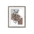 Picture of Brown Geo with Leaves II  _GroupedProduct_Rectangle_Portrait_Framed_Matted_