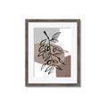 Picture of Brown Geo with Leaves II  _GroupedProduct_Rectangle_Portrait_Framed_Matted_