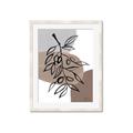 Picture of Brown Geo with Leaves II  _GroupedProduct_Rectangle_Portrait_Framed_Matted_