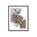 Picture of Brown Geo with Leaves II  _GroupedProduct_Rectangle_Portrait_Framed_Matted_
