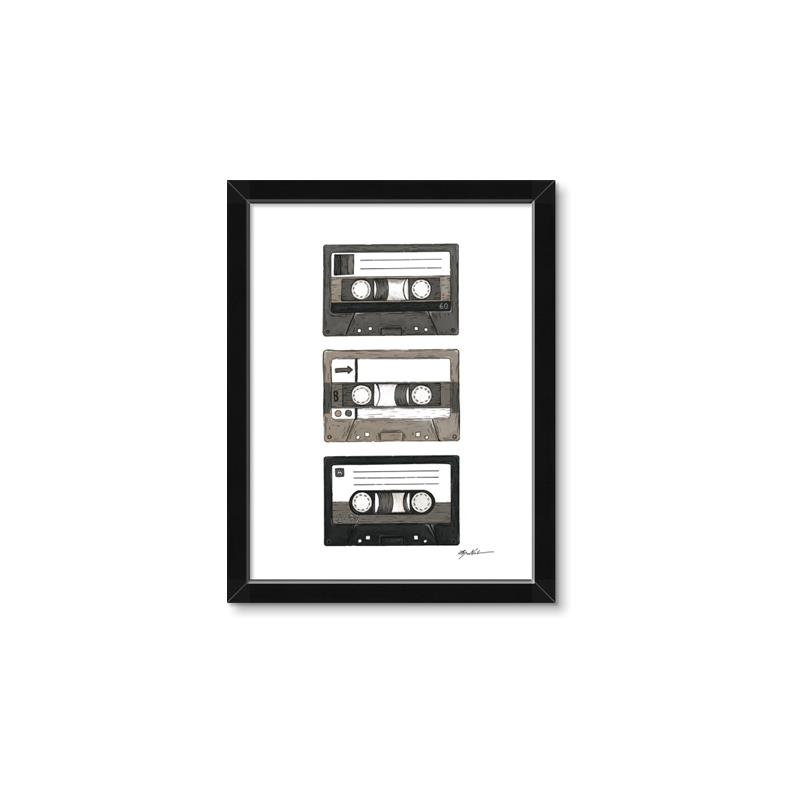 Picture of Cassette Tape _GroupedProduct_Rectangle_Portrait_Framed_Matted_