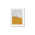 Picture of Mid Century Abstract Yellow _GroupedProduct_Rectangle_Portrait_Framed_Matted_