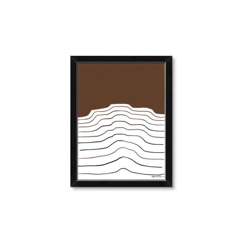 Picture of Mid Century Abstract Brown _GroupedProduct_Rectangle_Portrait_Framed_Matted_