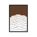 Picture of Mid Century Abstract Brown _GroupedProduct_Rectangle_Portrait_Framed_Matted_