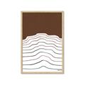 Picture of Mid Century Abstract Brown _GroupedProduct_Rectangle_Portrait_Framed_Matted_