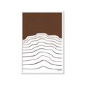 Picture of Mid Century Abstract Brown _GroupedProduct_Rectangle_Portrait_Framed_Matted_