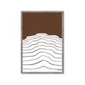 Picture of Mid Century Abstract Brown _GroupedProduct_Rectangle_Portrait_Framed_Matted_