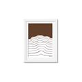 Picture of Mid Century Abstract Brown _GroupedProduct_Rectangle_Portrait_Framed_Matted_