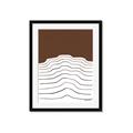 Picture of Mid Century Abstract Brown _GroupedProduct_Rectangle_Portrait_Framed_Matted_