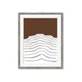 Picture of Mid Century Abstract Brown _GroupedProduct_Rectangle_Portrait_Framed_Matted_