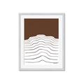 Picture of Mid Century Abstract Brown _GroupedProduct_Rectangle_Portrait_Framed_Matted_