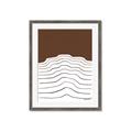 Picture of Mid Century Abstract Brown _GroupedProduct_Rectangle_Portrait_Framed_Matted_