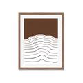 Picture of Mid Century Abstract Brown _GroupedProduct_Rectangle_Portrait_Framed_Matted_