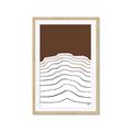 Picture of Mid Century Abstract Brown _GroupedProduct_Rectangle_Portrait_Framed_Matted_