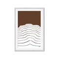 Picture of Mid Century Abstract Brown _GroupedProduct_Rectangle_Portrait_Framed_Matted_