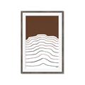 Picture of Mid Century Abstract Brown _GroupedProduct_Rectangle_Portrait_Framed_Matted_