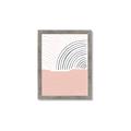 Picture of Mid Century Abstract Pink _GroupedProduct_Rectangle_Portrait_Framed_Matted_